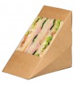 Triangle sandwich kraft triple à fenêtre  82x123mm H123mm - 500Pcs