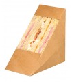 Triangle sandwich kraft double à fenêtre  72x123mm H123mm - 500Pcs