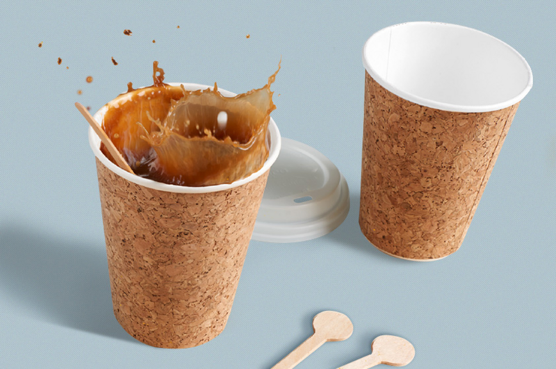 Gobelet carton et liège  H136mm 470ml - 100Pcs