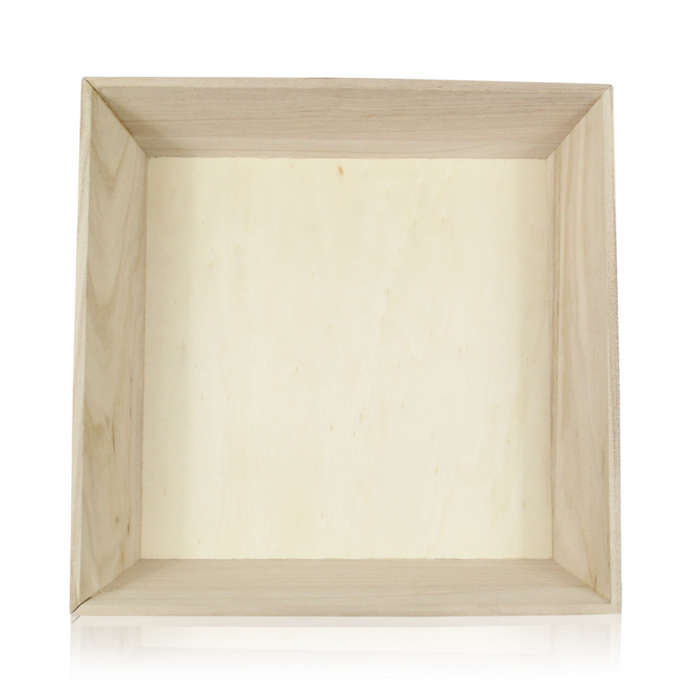Plateau repas bois NOA 260x260mm H66mm-10Pcs