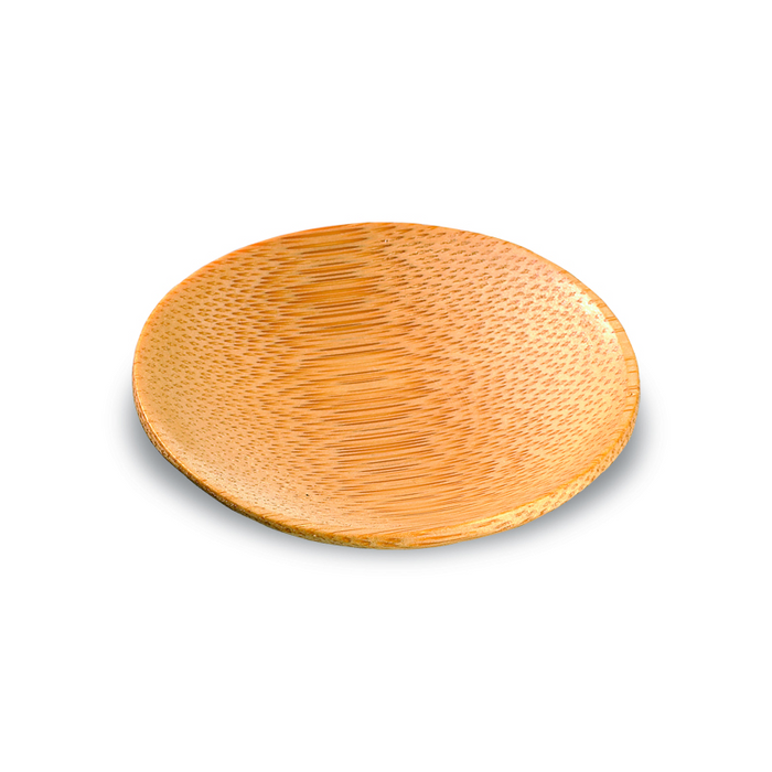 Mini plato de degustación redondo de bambú PING Ø60mm A10mm - 24Uds