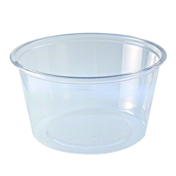 Pot à sauce rond en plastique PLA transparent  H40mm 110ml-2000Pcs