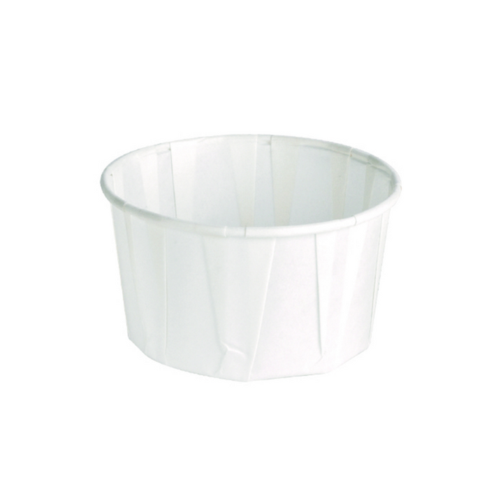Pot papier plissé blanc  H40mm 95ml - 5000Pcs