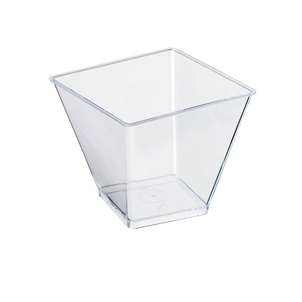 Couvercle Zeno transparent plat et carré en plastique PET 65x65mm-600Pcs