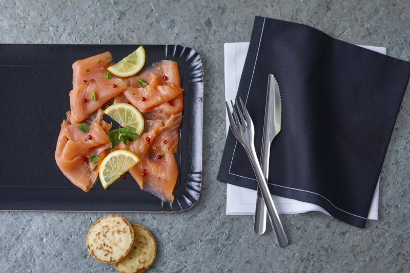 Serviette cocktail coton noir  200x195mm-200Pcs