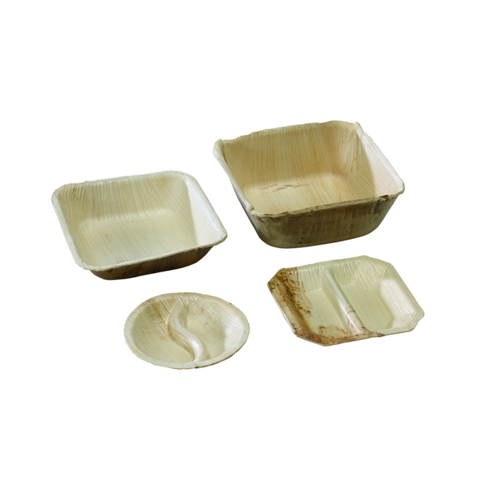 Bol carré en palmier  120x120mm H30mm 180ml-100Pcs
