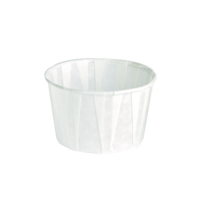 Pot papier plissé blanc   H26mm 75ml - 5000Pcs