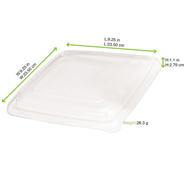 Couvercle plat transparent en plastique PET   H28mm-100Pcs
