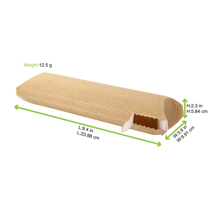 Etui carton ondulé rectangulaire pour sandwich chaud  240x100mm H58mm-450Pcs