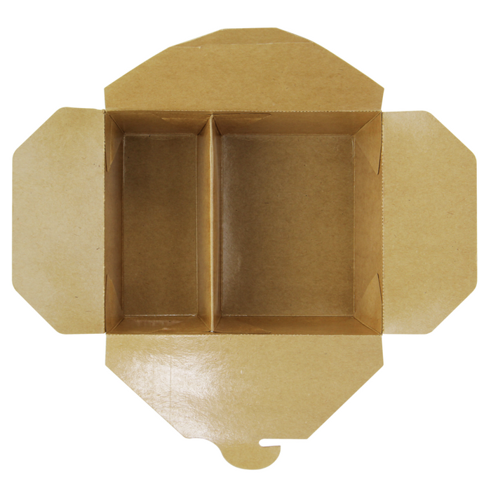 Boite repas carton kraft 2 compartiments  168x135mm H65mm 1 040ml-200Pcs
