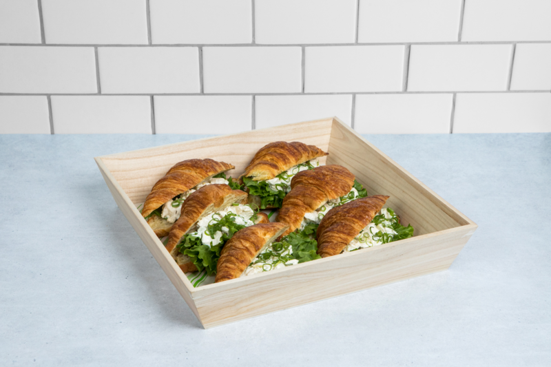 Plateau repas bois NOA 375x375mm H74mm-10Pcs