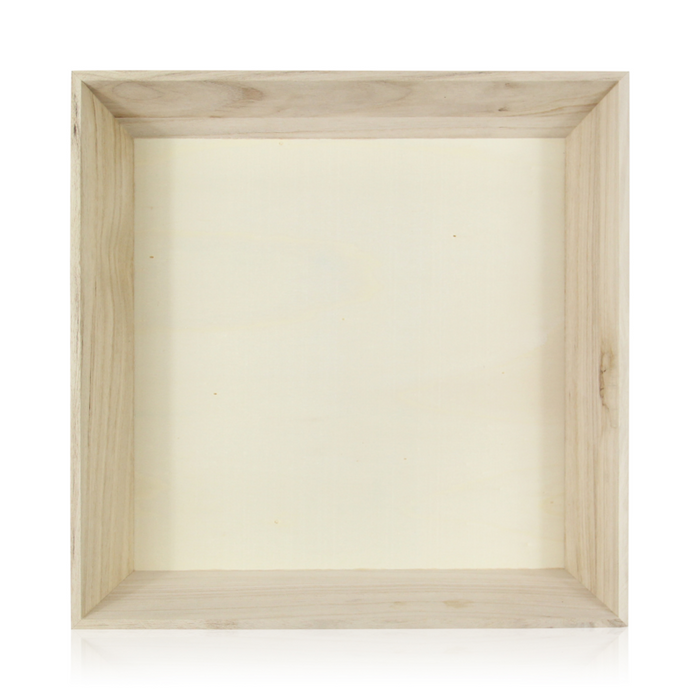 Plateau repas bois NOA 375x375mm H74mm-10Pcs