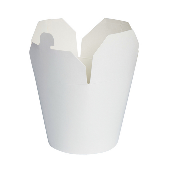 Caja redonda de cartón blanco con cierre ranura 950ml Ø105mm A120mm - 50Uds