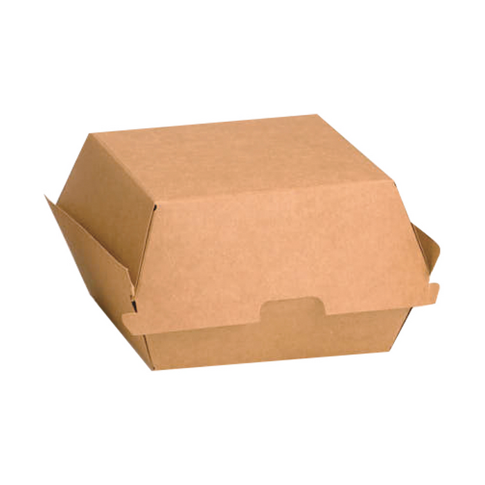 Boite burger carton kraft brun  110x100mm H80mm-300Pcs