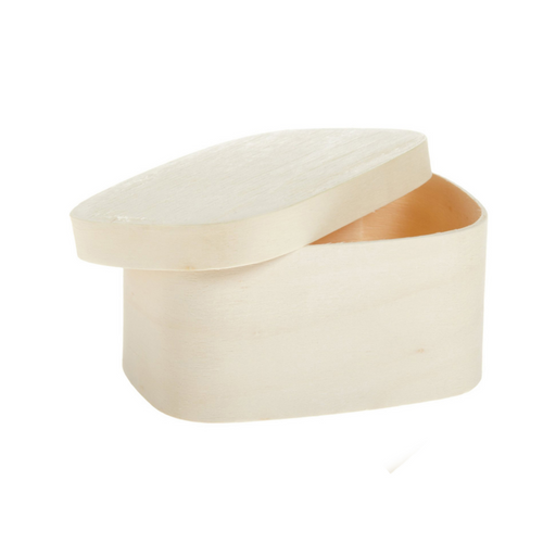 Caja de madera rectangular con tapa 240ml 110x80mm A55mm - 10Uds