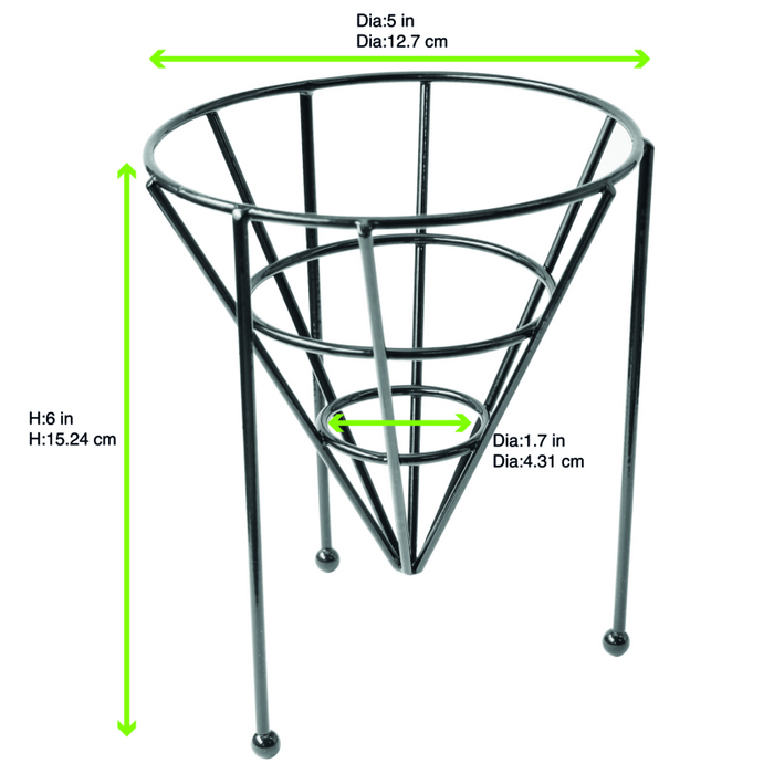 Cône métal noir empilable   H152mm - 6Pcs