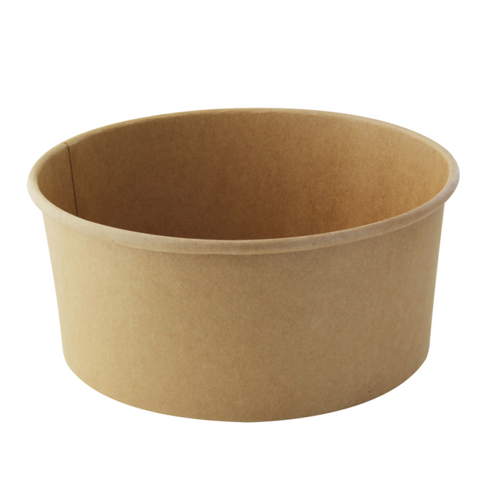 Ensaladera redonda multiusos BUCKATY cartón kraft 1560ml Ø185mm A82mm - 45Uds