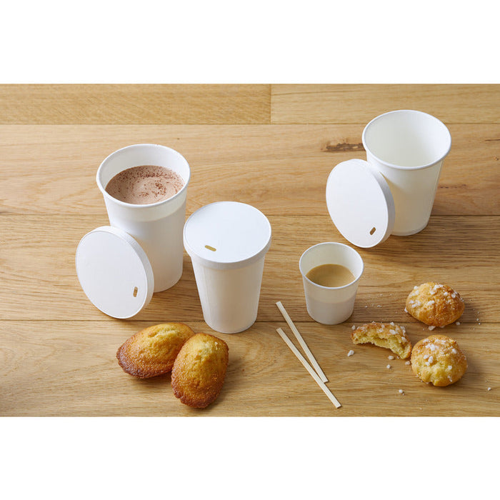 Couvercle carton blanc chaud et froid  H11mm-1000Pcs