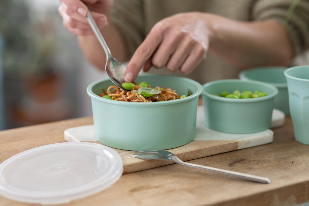 Bol Phoenix en plastique RPET réemployable vert d'eau  H55mm 470ml-24Pcs