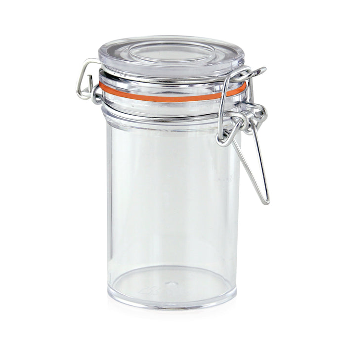 Mini tarro redondo transparente en PS 80ml Ø48mm A76mm - 12Uds