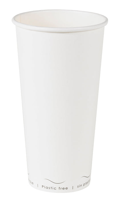 Gobelet Eden blanc en carton sans plastique, Waterbased  H161mm 590ml-1000Pcs