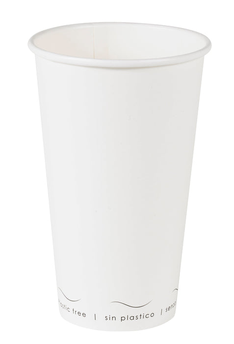 Gobelet Eden blanc en carton sans plastique, Waterbased  H136mm 470ml-1000Pcs