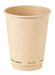 Vaso de cartón marrón de fibra de bambú de doble pared sin plástico, Base Agua 350ml A110mm - 25Uds