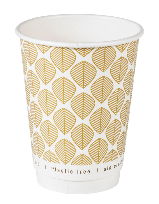 Gobelet en carton brun à double paroi sans matière plastique, Waterbased  H110mm 350ml-500Pcs