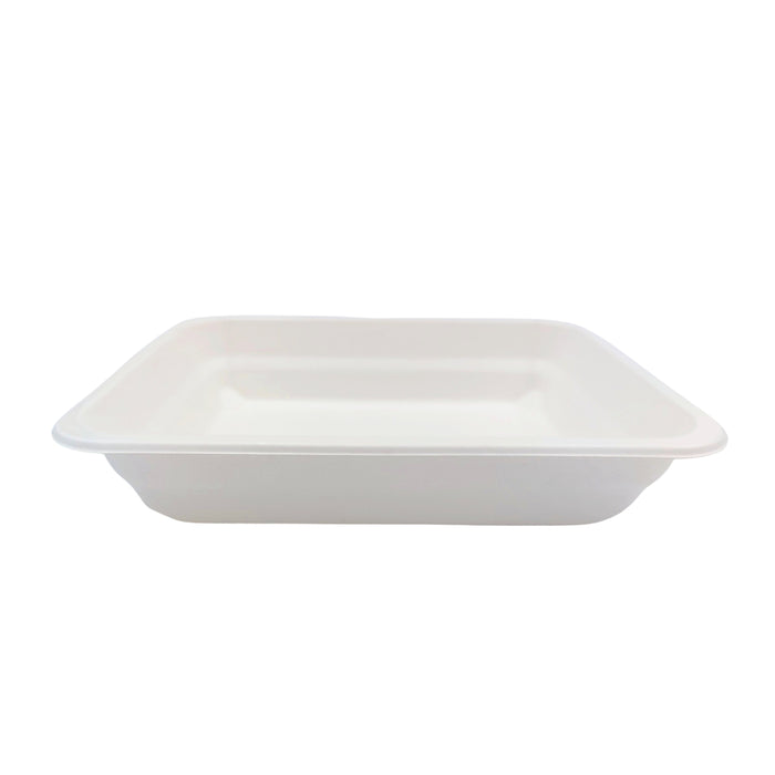 Barquette scellable blanche en pulpe de canne 227x178mm H45mm 1300ml-200Pcs