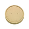 Couvercle plat brun en carton fibre de bambou sans matière plastique, Waterbased  H16mm-360Pcs