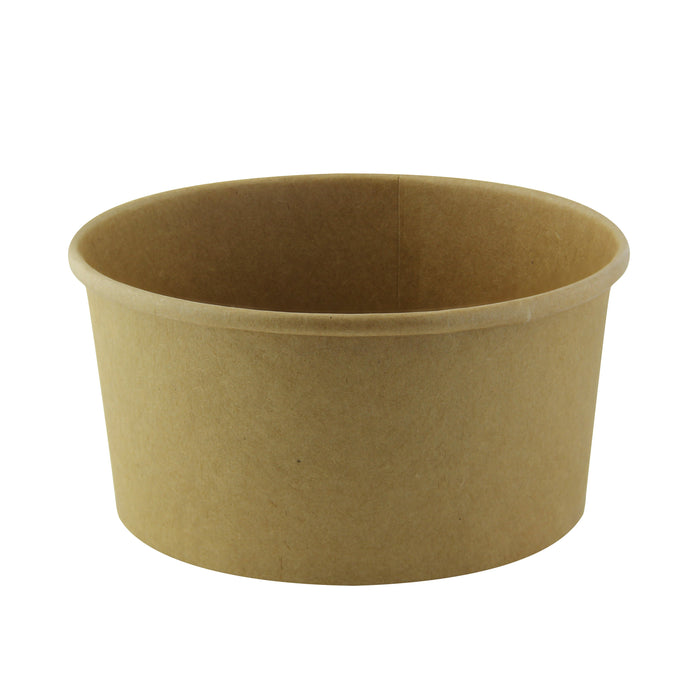 Saladier rond Buckaty en carton brun sans matière plastique, Waterbased  H60mm 700ml-360Pcs