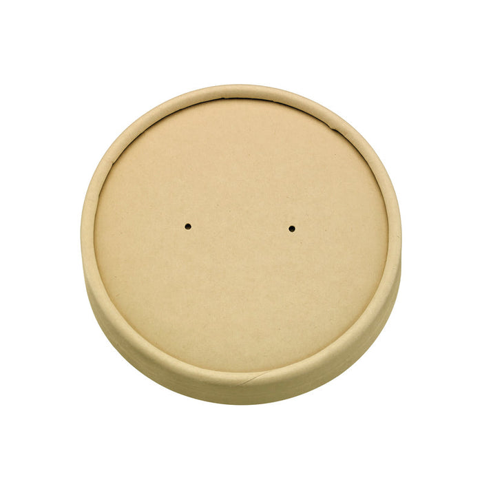 Couvercle plat brun en carton kraft sans matière plastique, Waterbased  H16mm-360Pcs