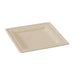 Plato cuadrado marrón de pulpa 200x200mm - 25Uds