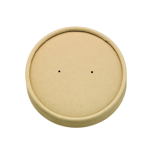 Tapa de cartón kraft marrón sin plástico Ø61mm - 50Uds