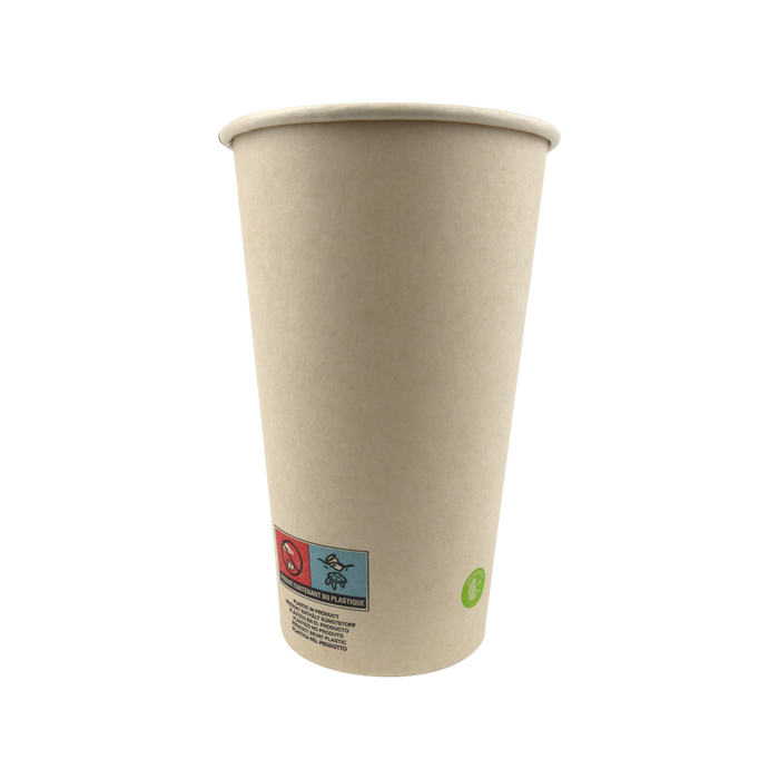 Gobelet en fibre de bambou avec laminage plastique PE   H136mm 460ml - 1000Pcs