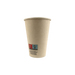 Vaso de cartón de fibra de bambú blanco con laminación PE 230ml A92mm - 50Uds