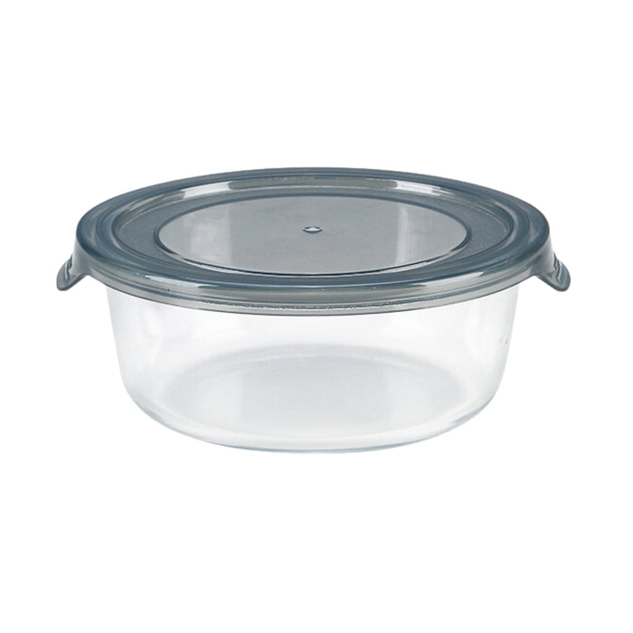 Combo Bol CookShow en verre compartimenté+Couv PP    H67mm 640ml-24Pcs