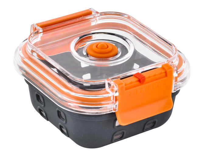 Bol carre en verre+couv transp.+protection silicone  112x112mm H48mm 310ml-24Pcs