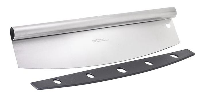 Couteau pizza Rocker en inox avec étui protecteur 355x100mm H25mm-6Pcs
