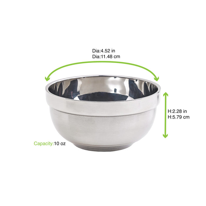 Bol de préparation NoxBox en inox  H58mm 310ml-20Pcs