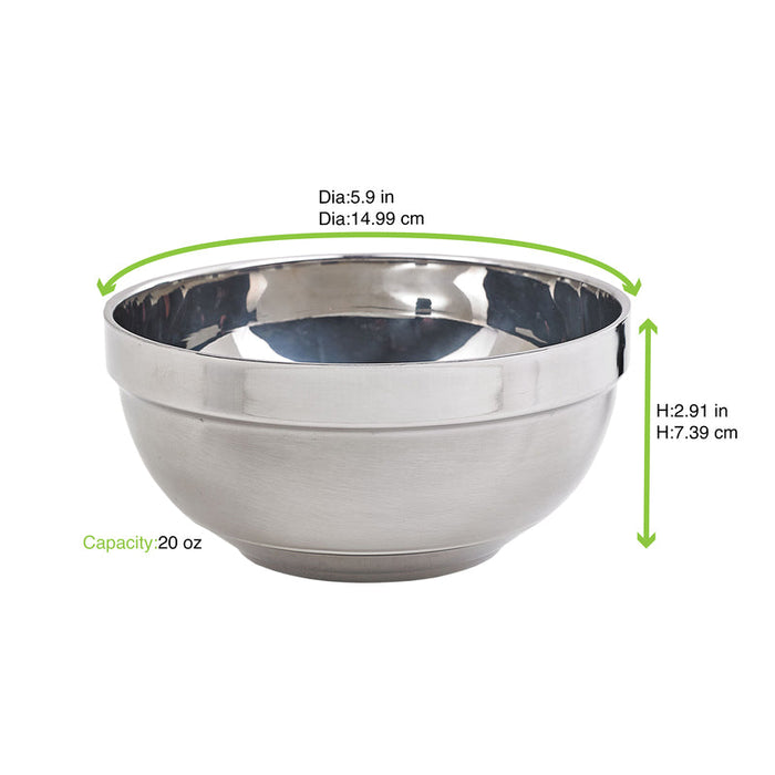 Bol de préparation NoxBox en inox  H74mm 600ml-20Pcs