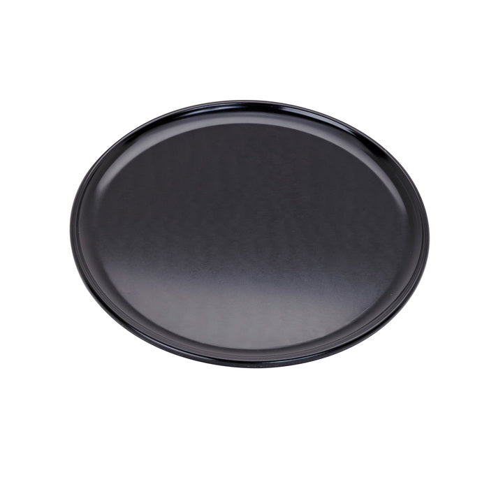 Plateau/assiette noir pour pizza en aluminium anodisé   H8mm-12Pcs