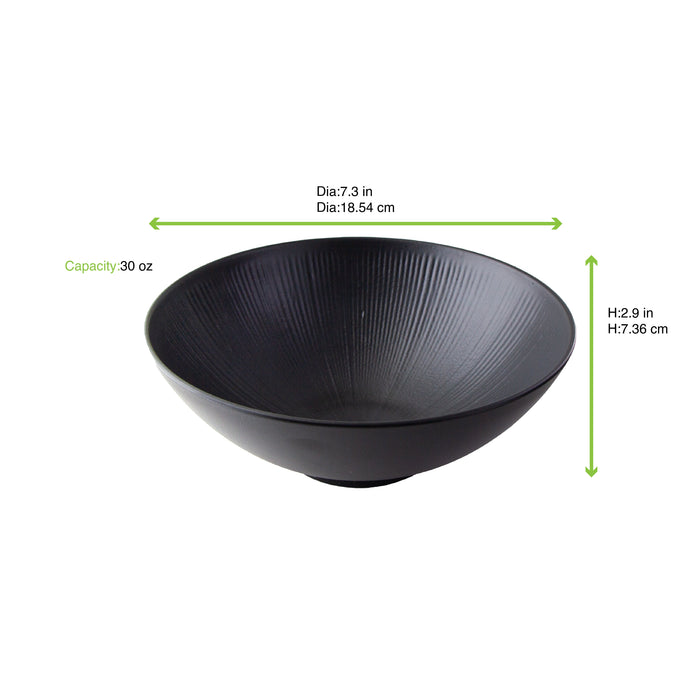 Black Phoenix bol noir ré-employable  H73mm 900ml-12Pcs