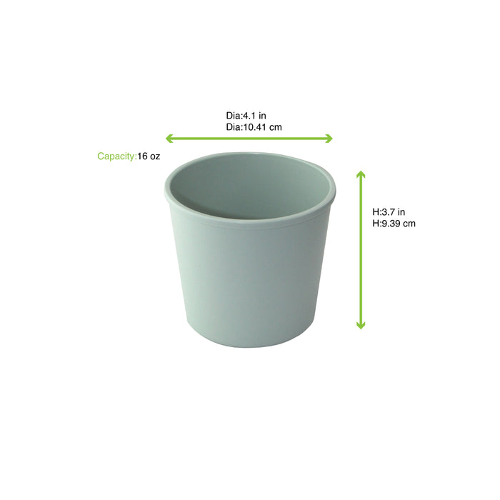 Phoenix Pot à soupe vert d'eau ré-employable  H95mm 500ml-24Pcs