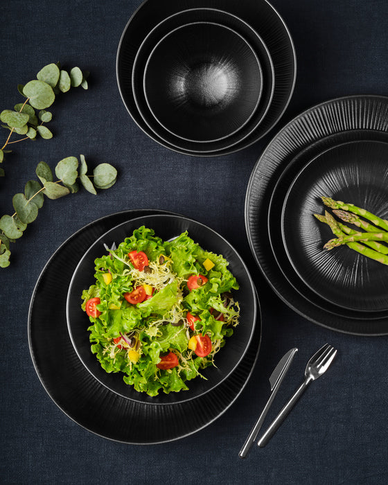 Black Phoenix assiette creuse noire ré-employable   H46mm 950ml-12Pcs