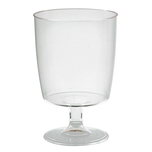 Vaso para vino de plástico transparente reutilizable en PS 150ml A100mm - 10Uds