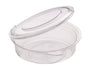 Tarrina Deli PET redonda transparente con tapa bisagra 250ml Ø115mm A35mm - 50Uds