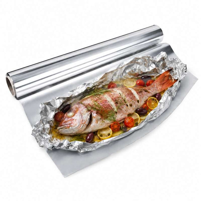 Film aluminium alimentaire en rouleau 10 microns 290mm x 200m - 3Pcs
