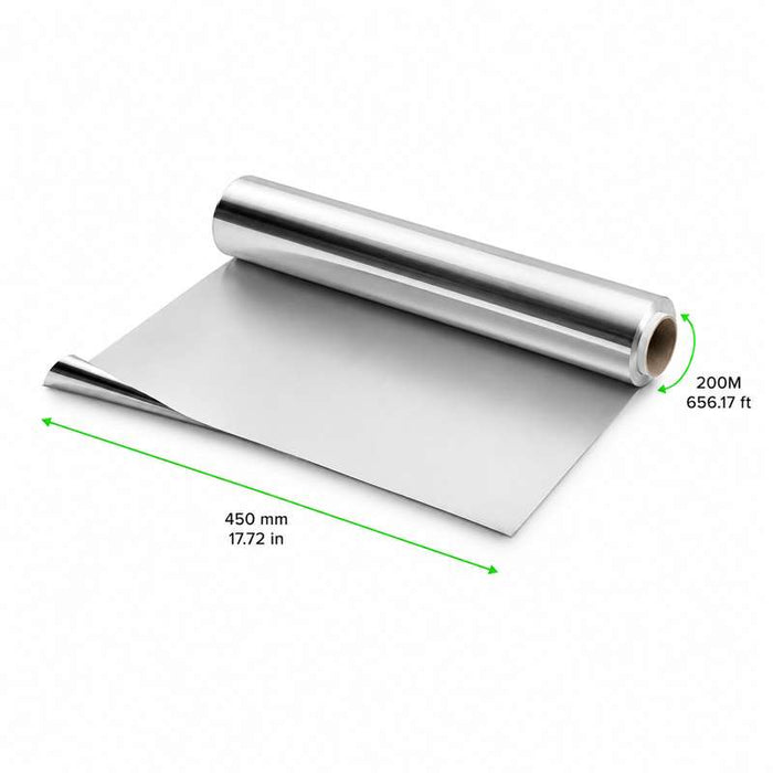 Film aluminium en rouleau 10 microns 450mm x 200m - 3Pcs