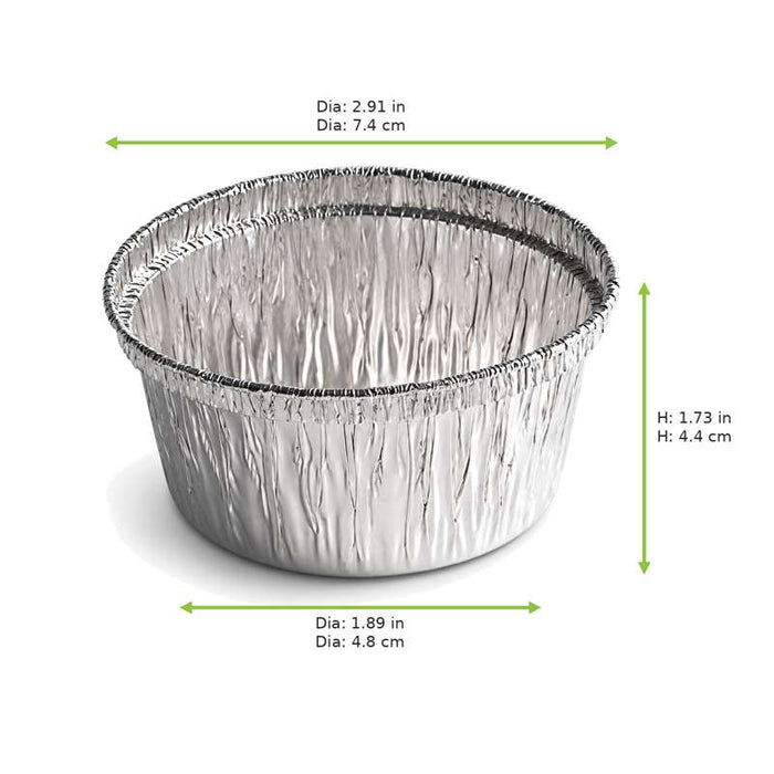 Gobelet rond plissé en papier aluminium Ø74mm H44mm 120ml - 1000Pcs